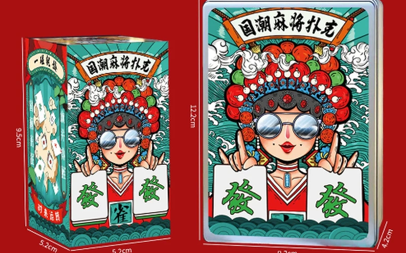 China-Chic Waterproof Travel Mahjong Cards