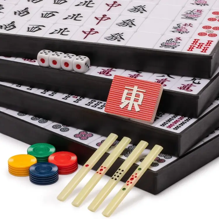 large white and green tiles japanese mahjong set 750x750