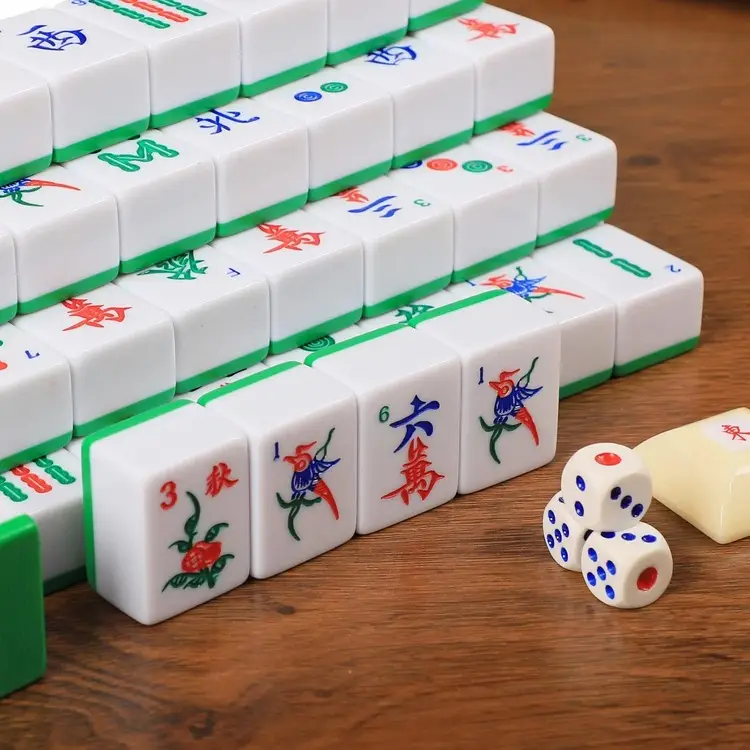 mahjong game set with 146 numbered large tiles 750x750