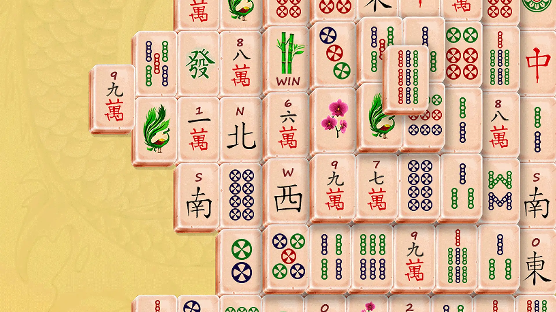 Mahjong tiles and different placement possibilities