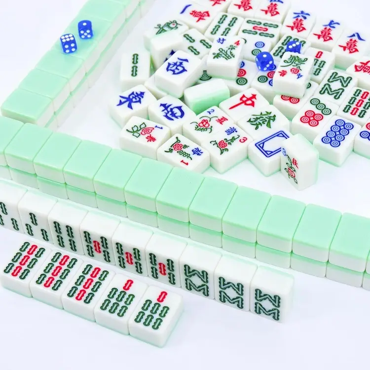 royal azure chinese mahjong set with 146 medium tiles 750x750